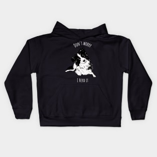 Don't worry I Herd it Border Collie Kids Hoodie